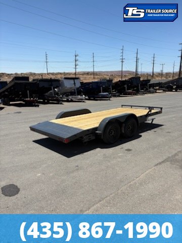7x16 Lamar CE Flatbed Car Hauler Trailer - 7K GVWR -