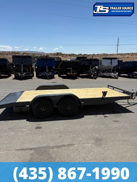 7x16 Lamar CE Flatbed Car Hauler Trailer - 7K GVWR -
