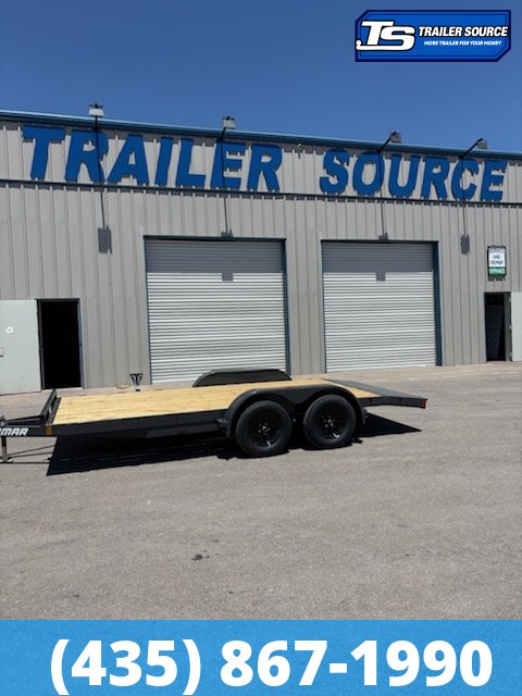 7x16 Lamar CE Flatbed Car Hauler Trailer - 7K GVWR -