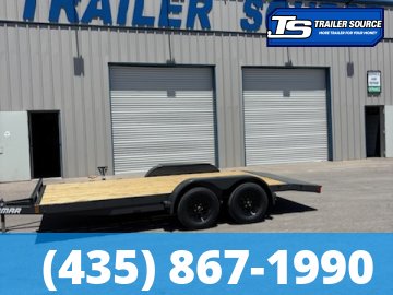 7x16 Lamar CE Flatbed Car Hauler Trailer - 7K GVWR -