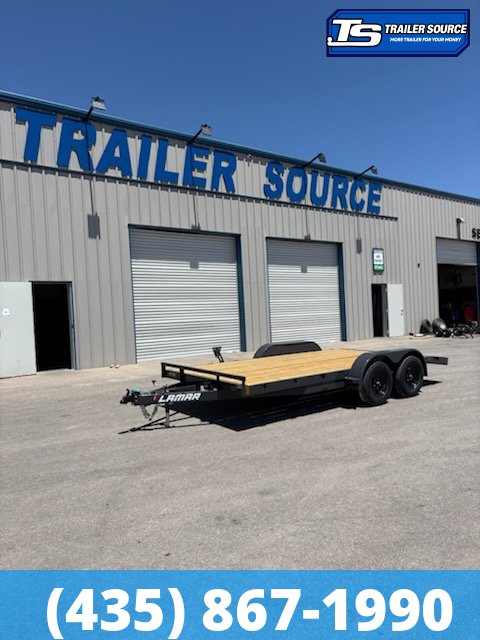 7x16 Lamar CE Flatbed Car Hauler Trailer - 7K GVWR -
