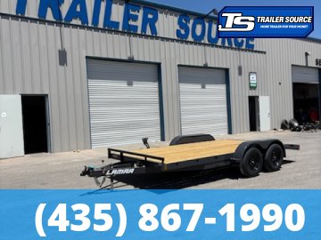 7x16 Lamar CE Flatbed Car Hauler Trailer - 7K GVWR -