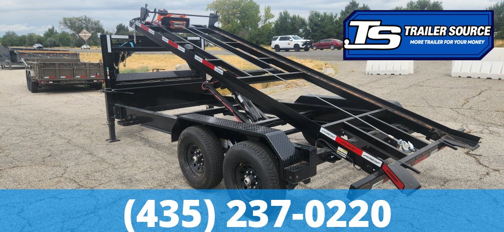 7x16 Horizon RDZ Gooseneck Roll Off Trailer Trailer - 15.7K GVWR - Engineered Neck, Solar Panel