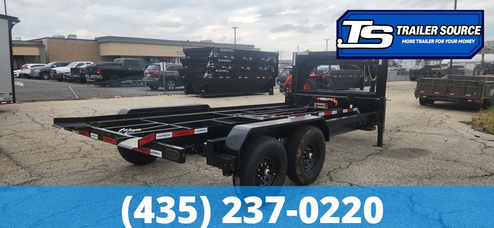 7x16 Horizon RDZ Gooseneck Roll Off Trailer Trailer - 15.7K GVWR - Engineered Neck, Solar Panel