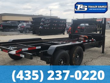 7x16 Horizon RDZ Gooseneck Roll Off Trailer Trailer - 15.7K GVWR - Engineered Neck, Solar Panel