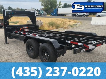 7x16 Horizon RDZ Gooseneck Roll Off Trailer Trailer - 15.7K GVWR - Engineered Neck, Solar Panel