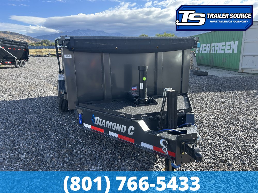 7x14 Diamond C LPT 208 Dump Trailer - 44" Sides - 18K GVWR - 18 Ply Tires, Battery, Hydraulic Jack(s)