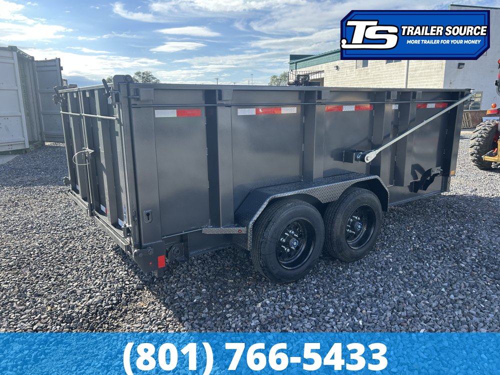 7x14 Diamond C LPT 208 Dump Trailer - 44" Sides - 18K GVWR - 18 Ply Tires, Battery, Hydraulic Jack(s)