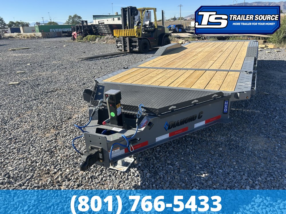 8.5x22 Diamond C HXD 208 Wide Body w/ Drive Over Fenders Tilt Trailer - 18K GVWR - 18 Ply Tires, ABS Brakes