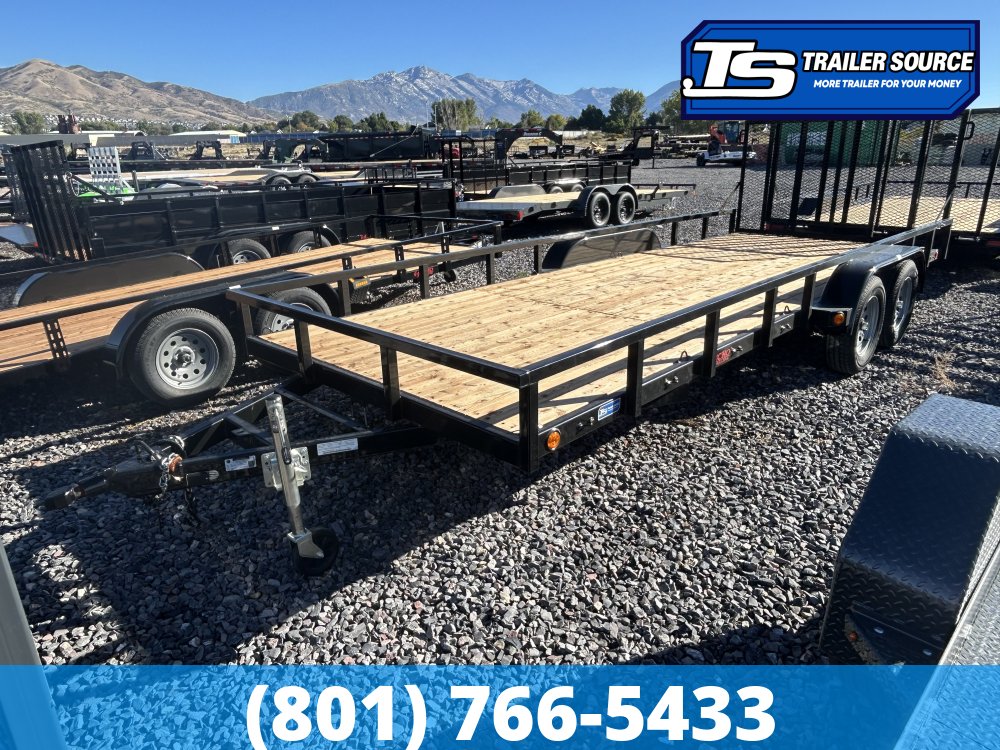 7x20 Echo EA-20-15T Utility Trailer - 7K GVWR - Tire Chocks