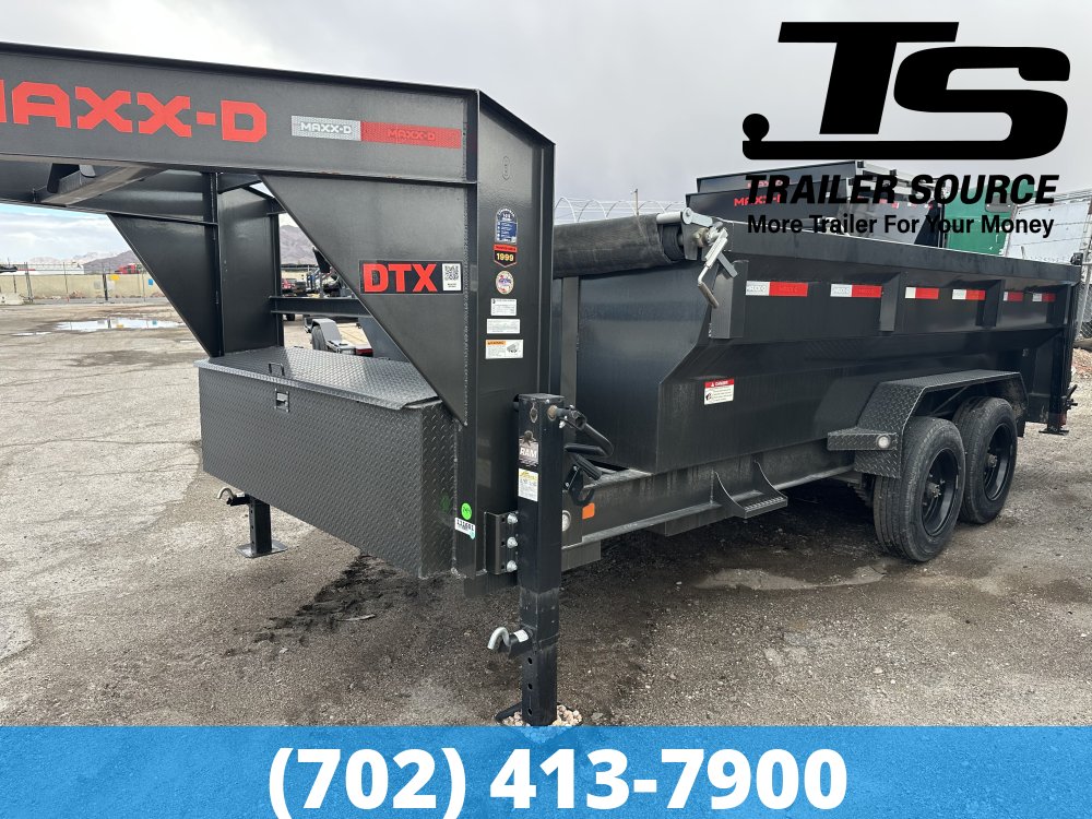 7x14 Maxx-D DTX Gooseneck Dump Trailer - 36" Sides - 17.5K GVWR