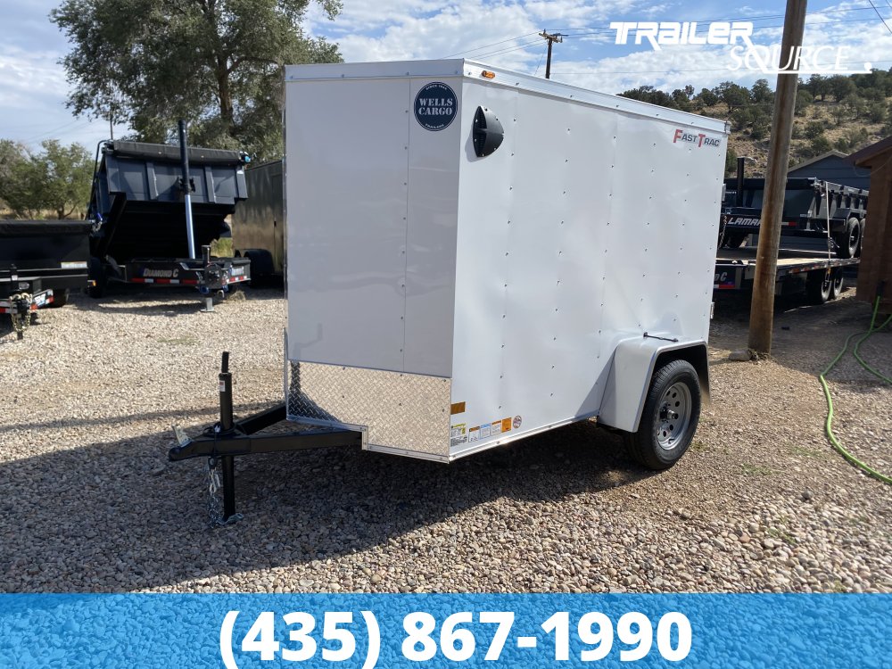 5x8 Wells Cargo FastTrac 5'6" Interior Single Axle Enclosed Cargo