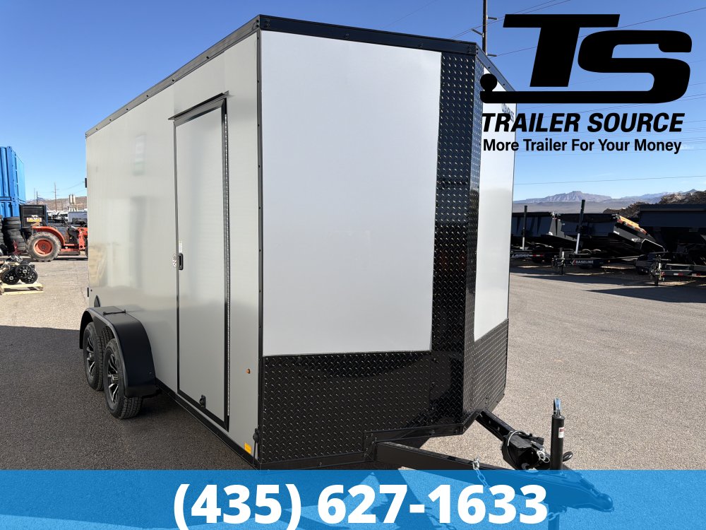 7x14 Look ST DLX Enclosed Cargo Trailer - 7'0" Interior - 7K GVWR .080 PolyCor, Alloy Wheels, Black Out Package