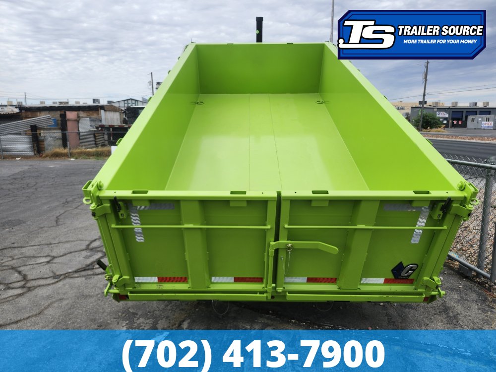 7x14 Diamond C LPT 207 Dump Trailer - 32" Sides - 15.5K GVWR - 14 Ply Tires, Long Arm Tarp, Solar Panel