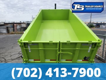 7x14 Diamond C LPT 207 Dump Trailer - 32" Sides - 15.5K GVWR - 14 Ply Tires, Long Arm Tarp, Solar Panel