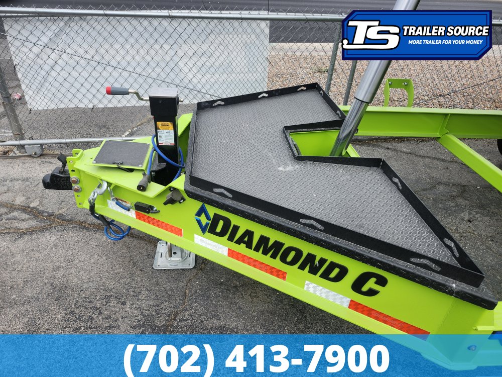 7x14 Diamond C LPT 207 Dump Trailer - 32" Sides - 15.5K GVWR - 14 Ply Tires, Long Arm Tarp, Solar Panel