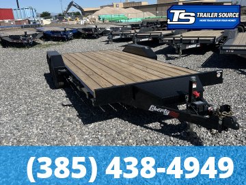 7x18 Liberty LC Flatbed Car Hauler Trailer - 7K GVWR - Slide Out Ramps