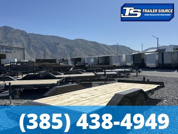 7x18 Liberty LC Flatbed Car Hauler Trailer - 7K GVWR - Slide Out Ramps