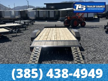 7x18 Liberty LC Flatbed Car Hauler Trailer - 7K GVWR - Slide Out Ramps