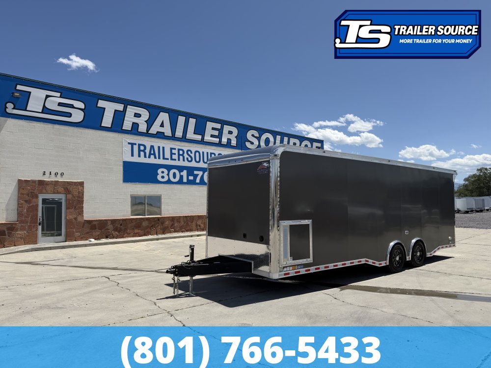 8.5x28 American Hauler Silver Hawk Turbo Pkg Enclosed Car Hauler