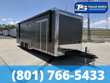 8.5x28 American Hauler Silver Hawk Turbo Pkg Enclosed Car Hauler Trailer - 7'10" Interior - 12K GVWR -