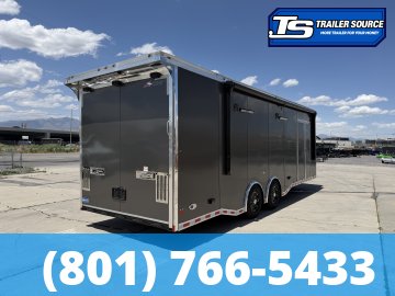 8.5x28 American Hauler Silver Hawk Turbo Pkg Enclosed Car Hauler Trailer - 7'10" Interior - 12K GVWR -
