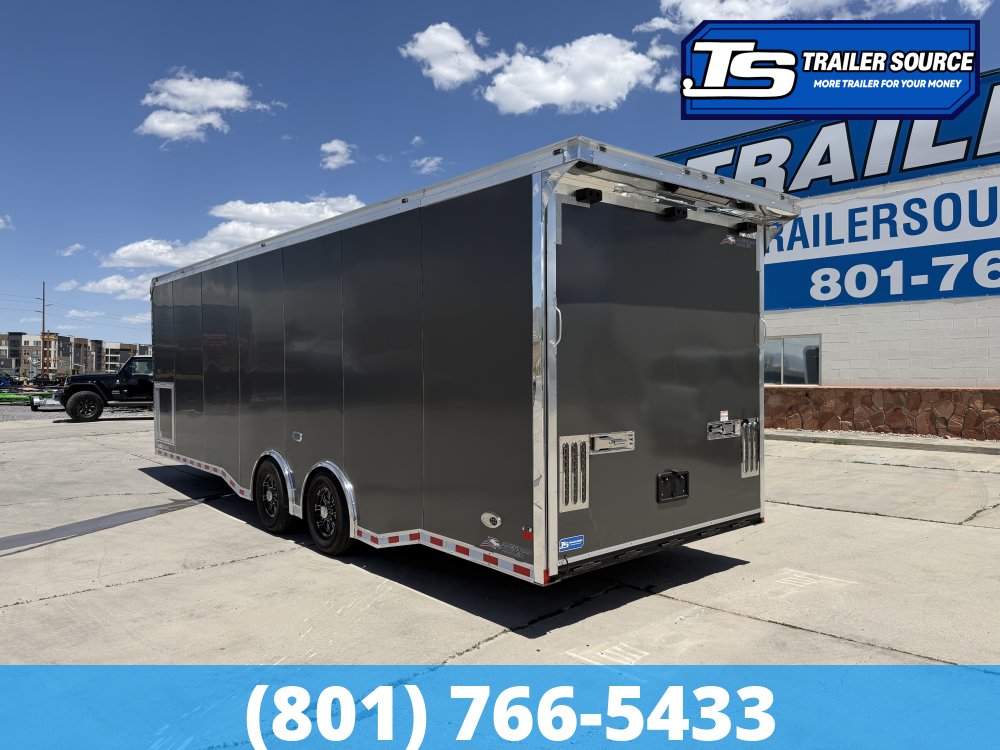 8.5x28 American Hauler Silver Hawk Turbo Pkg Enclosed Car Hauler Trailer - 7'10" Interior - 12K GVWR -