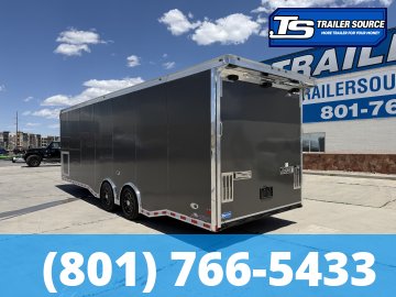 8.5x28 American Hauler Silver Hawk Turbo Pkg Enclosed Car Hauler Trailer - 7'10" Interior - 12K GVWR -