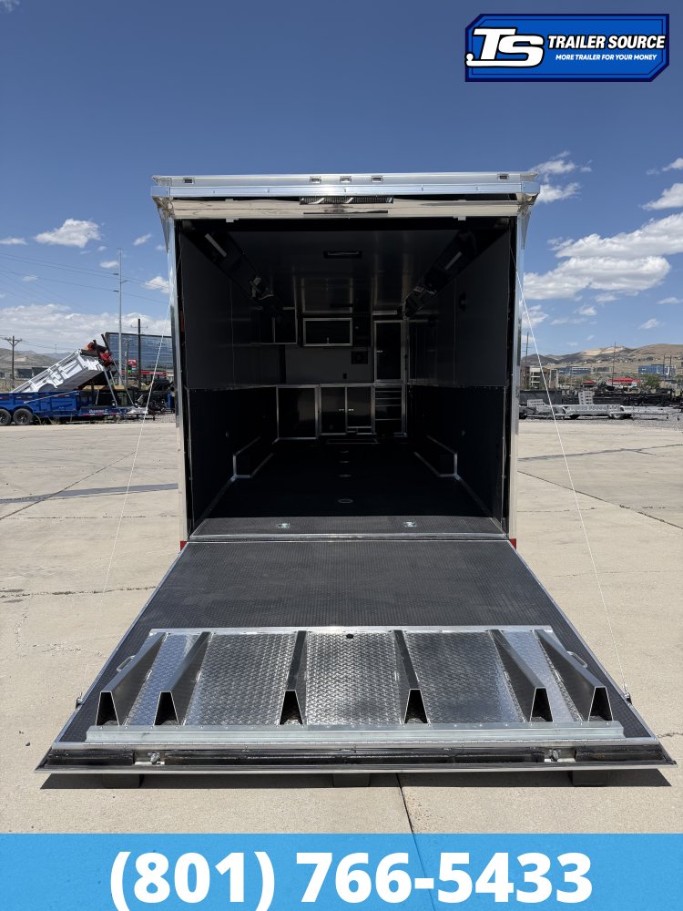 8.5x28 American Hauler Silver Hawk Turbo Pkg Enclosed Car Hauler Trailer - 7'10" Interior - 12K GVWR -