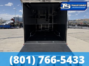 8.5x28 American Hauler Silver Hawk Turbo Pkg Enclosed Car Hauler Trailer - 7'10" Interior - 12K GVWR -