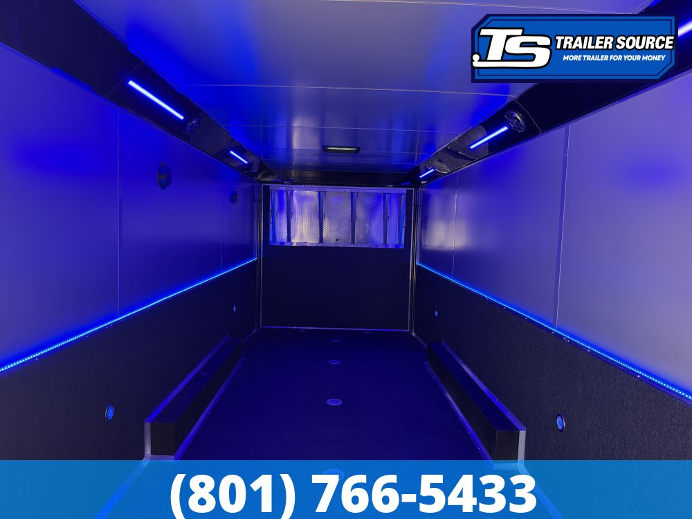 8.5x28 American Hauler Silver Hawk Turbo Pkg Enclosed Car Hauler Trailer - 7'10" Interior - 12K GVWR -