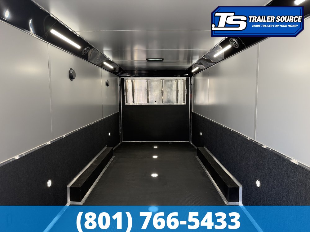 8.5x28 American Hauler Silver Hawk Turbo Pkg Enclosed Car Hauler Trailer - 7'10" Interior - 12K GVWR -