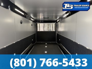 8.5x28 American Hauler Silver Hawk Turbo Pkg Enclosed Car Hauler Trailer - 7'10" Interior - 12K GVWR -