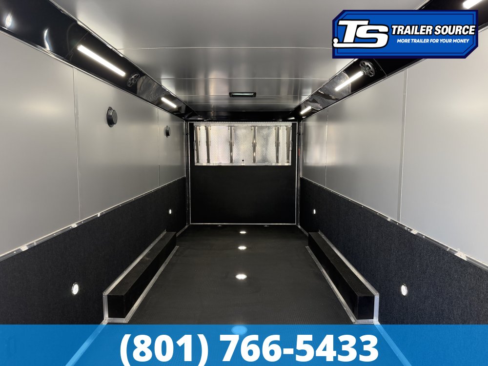 8.5x28 American Hauler Silver Hawk Turbo Pkg Enclosed Car Hauler Trailer - 7'10" Interior - 12K GVWR -
