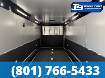 8.5x28 American Hauler Silver Hawk Turbo Pkg Enclosed Car Hauler Trailer - 7'10" Interior - 12K GVWR -