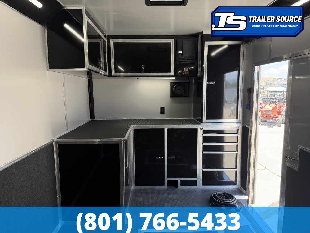 8.5x28 American Hauler Silver Hawk Turbo Pkg Enclosed Car Hauler Trailer - 7'10" Interior - 12K GVWR -