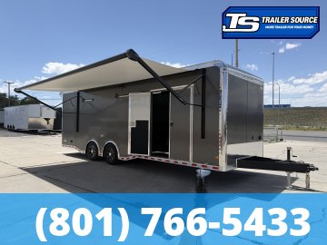 8.5x28 American Hauler Silver Hawk Turbo Pkg Enclosed Car Hauler Trailer - 7'10" Interior - 12K GVWR -