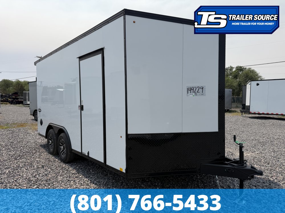 8.5x16 Look Element Elite Enclosed Car Hauler Trailer - 10K GVWR - .080 PolyCor, Alloy Wheels, Black Out Package, Finished Interior, Rear Spoiler w/ Load Lights, Rubber Coin Floor