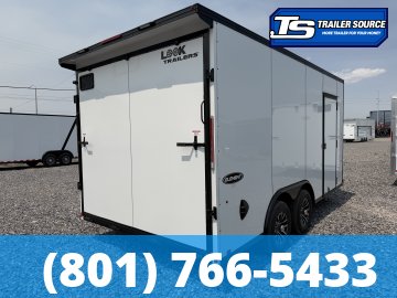 8.5x16 Look Element Elite Enclosed Car Hauler Trailer - 10K GVWR - .080 PolyCor, Alloy Wheels, Black Out Package, Finished Interior, Rear Spoiler w/ Load Lights, Rubber Coin Floor