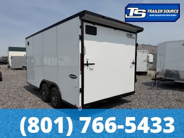 8.5x16 Look Element Elite Enclosed Car Hauler Trailer - 10K GVWR - .080 PolyCor, Alloy Wheels, Black Out Package, Finished Interior, Rear Spoiler w/ Load Lights, Rubber Coin Floor