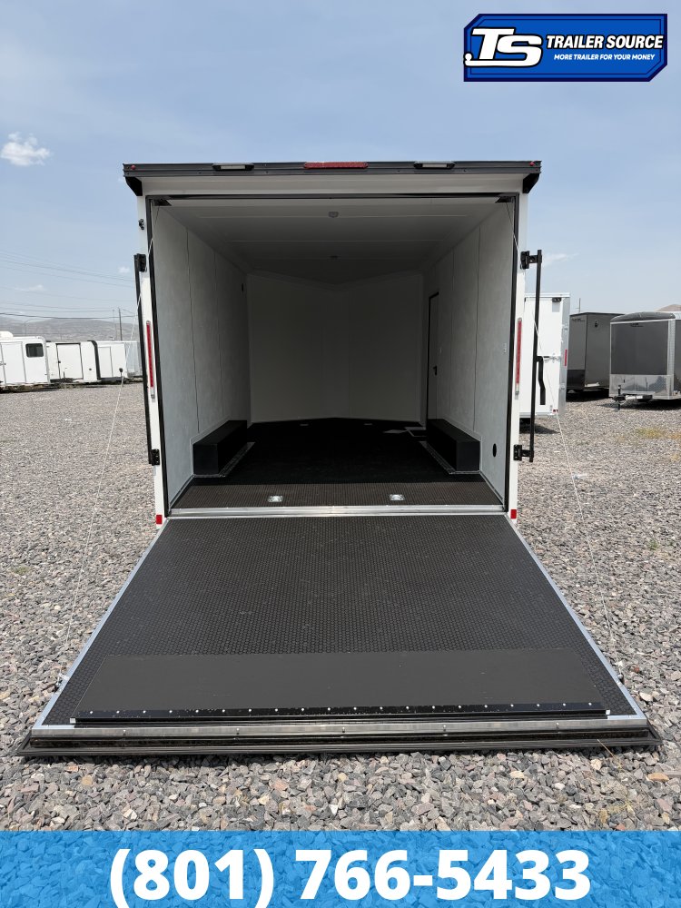 8.5x16 Look Element Elite Enclosed Car Hauler Trailer - 10K GVWR - .080 PolyCor, Alloy Wheels, Black Out Package, Finished Interior, Rear Spoiler w/ Load Lights, Rubber Coin Floor