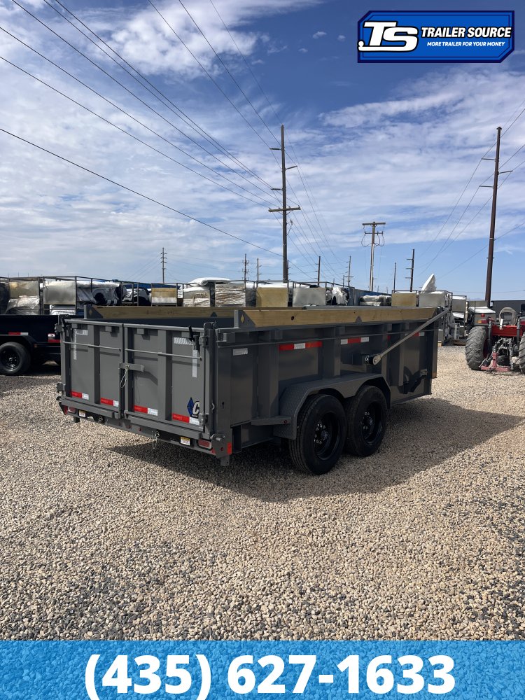 7x14 Diamond C LPT 208 Dump Trailer - 32" Sides - 18K GVWR - 18 Ply Tires, Board Brackets