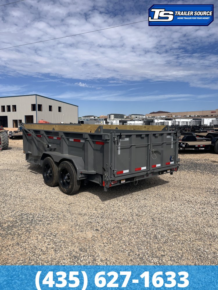 7x14 Diamond C LPT 208 Dump Trailer - 32" Sides - 18K GVWR - 18 Ply Tires, Board Brackets