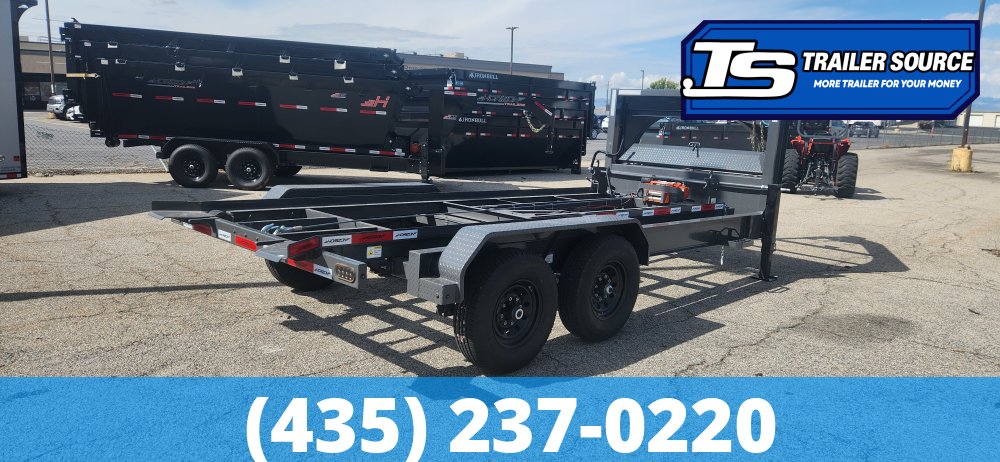 7x16 Horizon RDZ Gooseneck Roll Off Trailer Trailer - 15.7K GVWR - Engineered Neck, Solar Panel