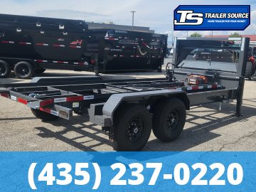 7x16 Horizon RDZ Gooseneck Roll Off Trailer Trailer - 15.7K GVWR - Engineered Neck, Solar Panel