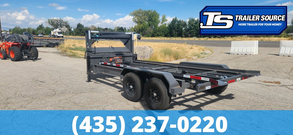 7x16 Horizon RDZ Gooseneck Roll Off Trailer Trailer - 15.7K GVWR - Engineered Neck, Solar Panel