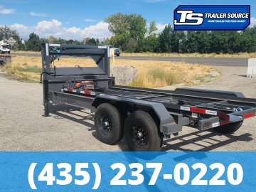 7x16 Horizon RDZ Gooseneck Roll Off Trailer Trailer - 15.7K GVWR - Engineered Neck, Solar Panel