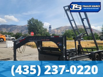 7x16 Horizon RDZ Gooseneck Roll Off Trailer Trailer - 15.7K GVWR - Engineered Neck, Solar Panel