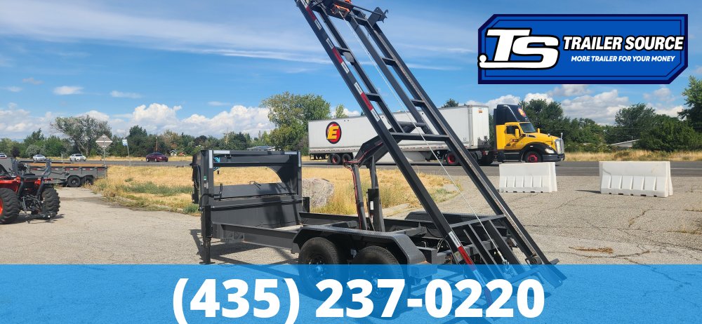 7x16 Horizon RDZ Gooseneck Roll Off Trailer Trailer - 15.7K GVWR - Engineered Neck, Solar Panel