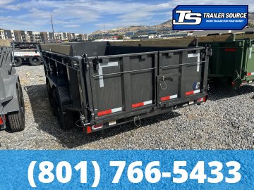 7x14 Diamond C LPT 207 Dump Trailer - 32" Sides - 15.5K GVWR - 14 Ply Tires, Long Arm Tarp